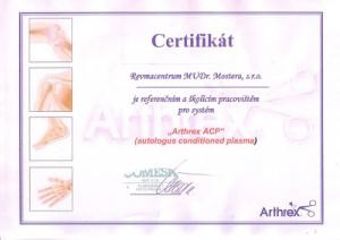 arthrex certifikat