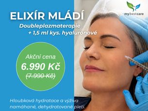 Elixír mládí za 6.990 Kč - Doubleplazmaterapie + 1.5 ml kys. hyaluronové