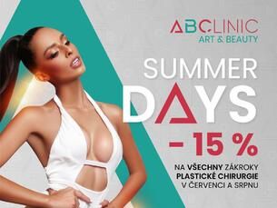 SUMMER DAYS –15 % NA VŠECHNY ZÁKROKY PLASTICKÉ CHIRURGIE