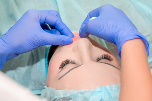 Před zákrokem lip lift